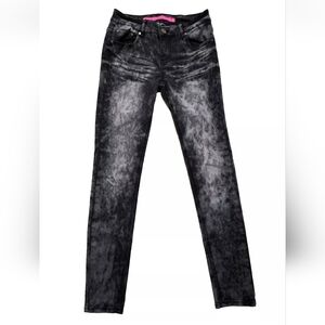 Tinseltown Skinny Jeans Gray Black Acid Wash Studded